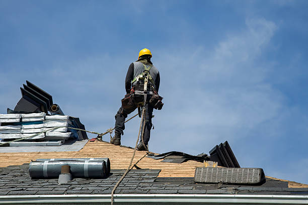Professional Gutter Installation technician working in Waymart, PA